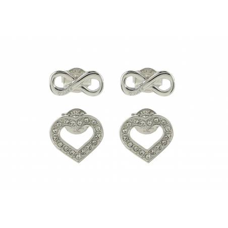 Guess zestaw kolczyków silver JUBS296