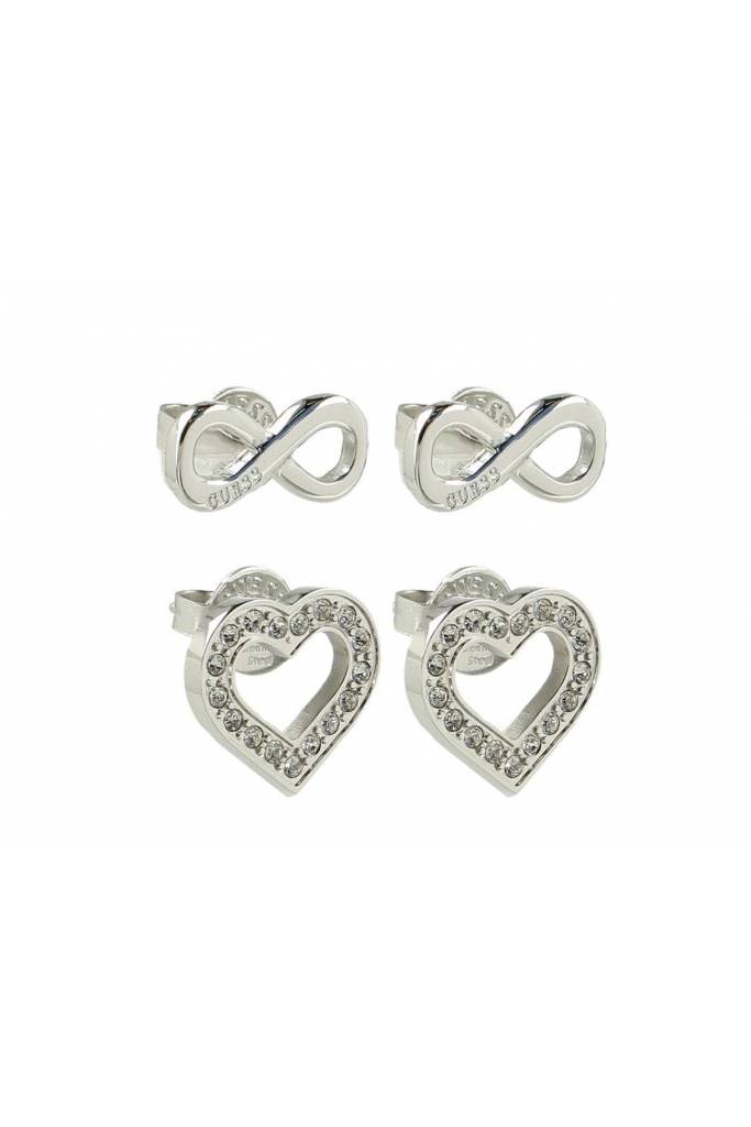 Detal stylizacja guess zestaw kolczyków silver JUBS296 Detal stylizacja guess zestaw kolczyków silver JUBS296
