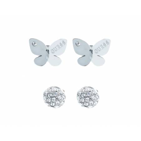 Guess zestaw kolczyków silver JUBS2917