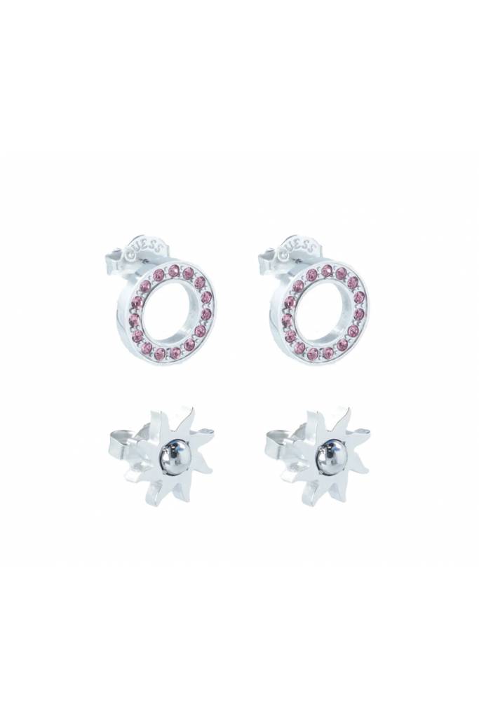 Detal stylizacja guess zestaw kolczyków silver JUBS2920 Detal stylizacja guess zestaw kolczyków silver JUBS2920