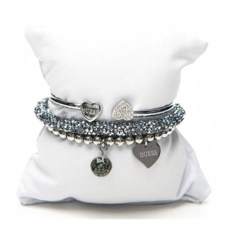 Guess zestaw bransoletek silver/navy UBS20210