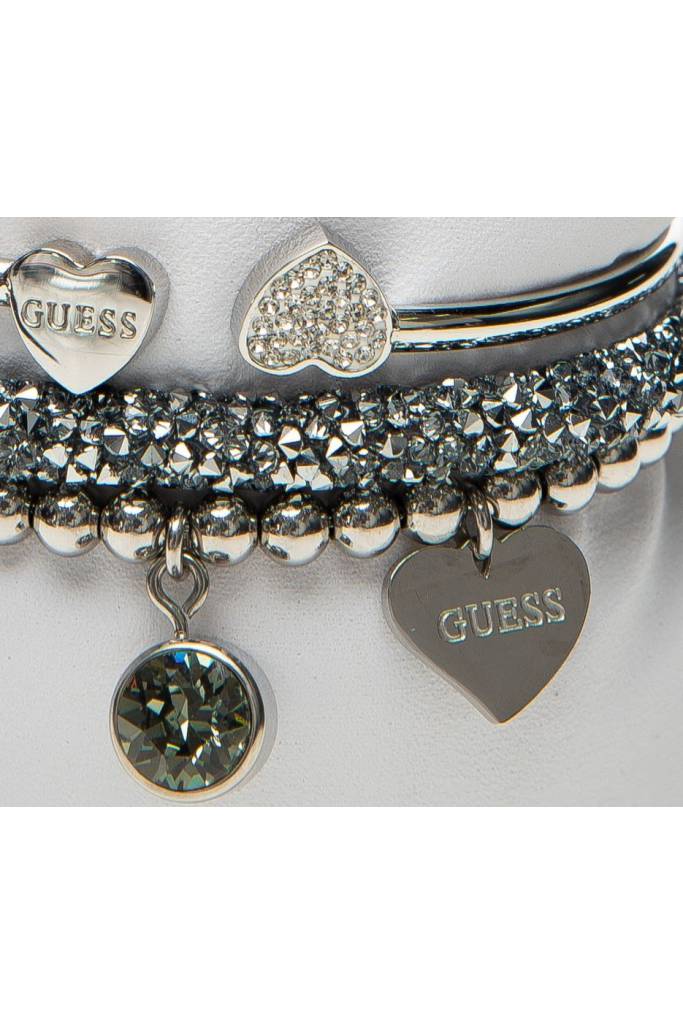 Detal stylizacja guess zestaw bransoletek silver/navy UBS20210 Detal stylizacja guess zestaw bransoletek silver/navy UBS20210