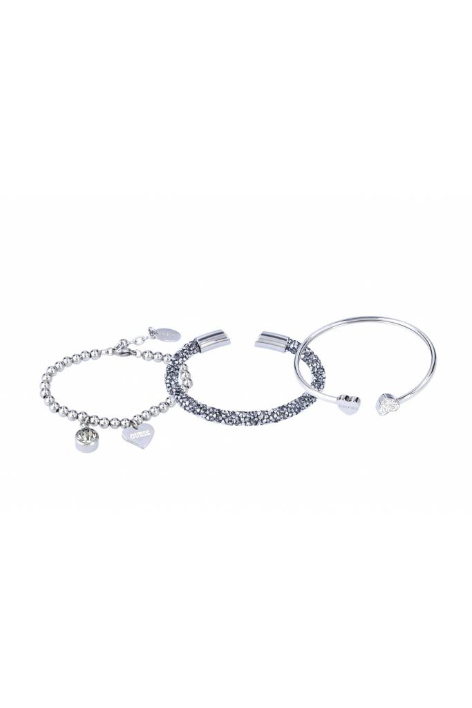Przód guess zestaw bransoletek silver/navy UBS20210 Przód guess zestaw bransoletek silver/navy UBS20210