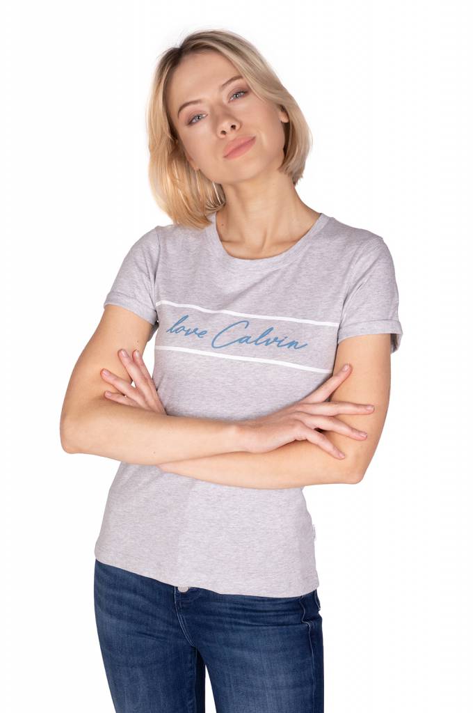 Calvin klein t-shirt damski love stripe K20K201857
