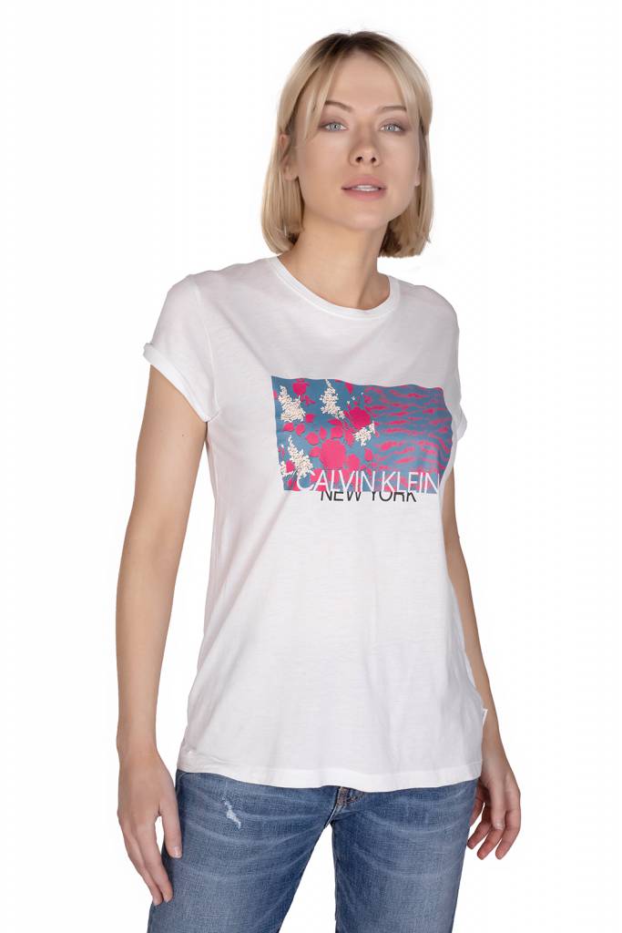 Calvin klein t-shirt damski duo print K20K202015